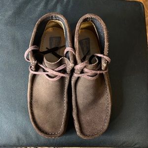 Clarks Original Wallabee Boot Dark Brown Suede size 8